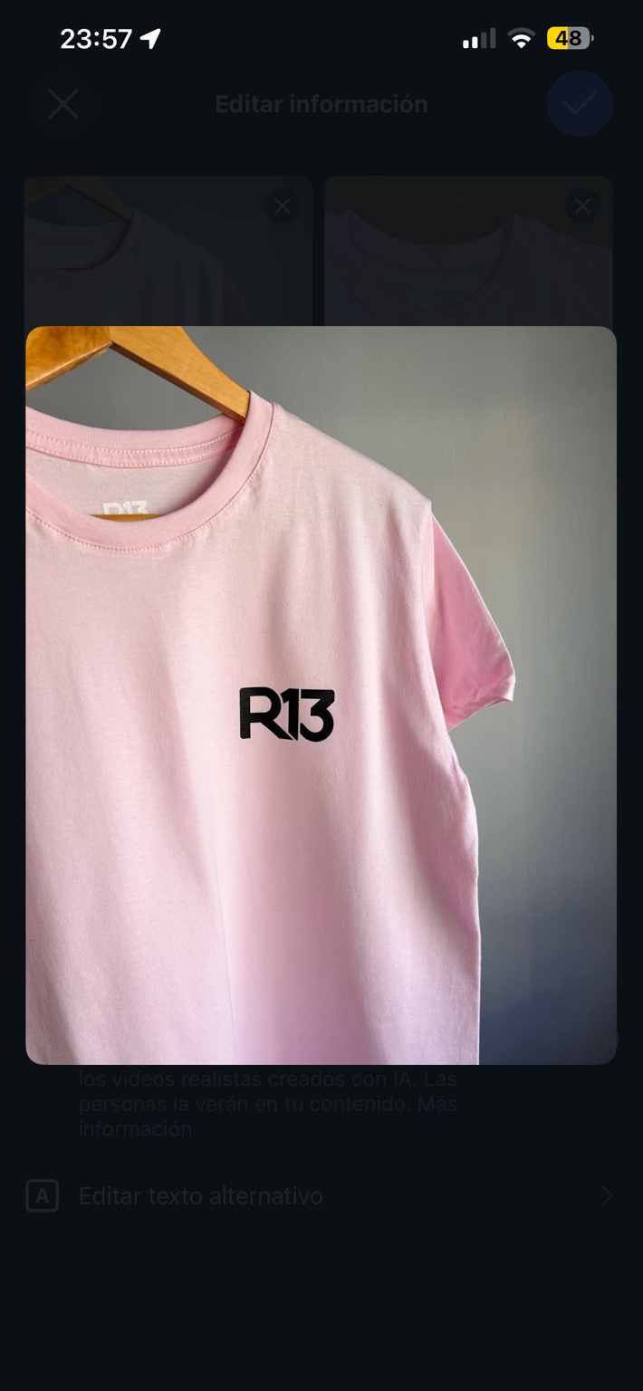 Camiseta R13 rosa
